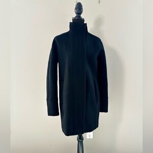 J Crew Factory Wool Cocoon Coat Black Size 0